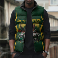 South Africa Rugby National Heritage Custom Sleeveless Puffer Jacket Traditional Ndebele Inspired