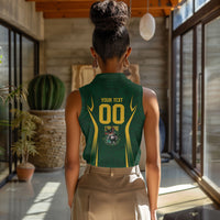 South Africa Rugby National Heritage Custom Women Sleeveless Polo Shirt Traditional Ndebele Inspired