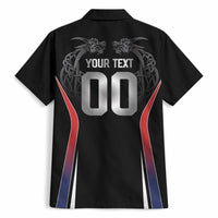 Custom Norway Viking Heritage Hawaiian Shirt Norge Never Falls Quarterfinal Edition