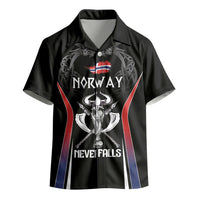 Custom Norway Viking Heritage Kid Hawaiian Shirt Norge Never Falls Quarterfinal Edition