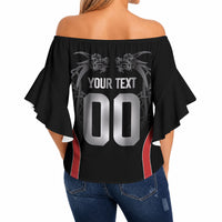 Custom Norway Viking Heritage Off Shoulder Wrap Waist Top Norge Never Falls Quarterfinal Edition