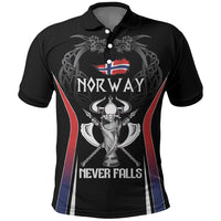 Custom Norway Viking Heritage Polo Shirt Norge Never Falls Quarterfinal Edition
