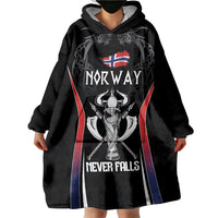 Custom Norway Viking Heritage Wearable Blanket Hoodie Norge Never Falls Quarterfinal Edition