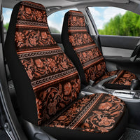 Azerbaijan Car Seat Cover Traditional Pattern Ornament With Flowers Buta Gold LT9 - Wonder Print Shop