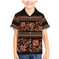 Azerbaijan Family Matching Mermaid Dress and Hawaiian Shirt Traditional Pattern Ornament With Flowers Buta Gold LT9 - Wonder Print Shop