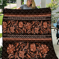 Azerbaijan Quilt Traditional Pattern Ornament With Flowers Buta Gold - Wonder Print Shop