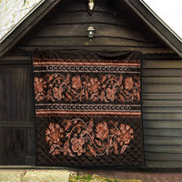 Azerbaijan Quilt Traditional Pattern Ornament With Flowers Buta Gold - Wonder Print Shop