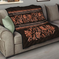 Azerbaijan Quilt Traditional Pattern Ornament With Flowers Buta Gold - Wonder Print Shop