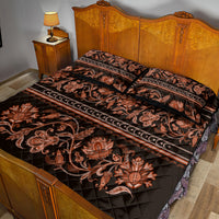 Azerbaijan Quilt Bed Set Traditional Pattern Ornament With Flowers Buta Gold - Wonder Print Shop