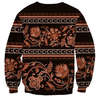 Azerbaijan Sweatshirt Traditional Pattern Ornament With Flowers Buta Gold - Wonder Print Shop