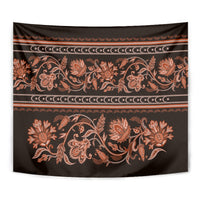 Azerbaijan Tapestry Traditional Pattern Ornament With Flowers Buta Gold - Wonder Print Shop
