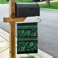 Azerbaijan Garden Flag Traditional Pattern Ornament With Flowers Buta Green - Wonder Print Shop