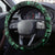 Azerbaijan Steering Wheel Cover Traditional Pattern Ornament With Flowers Buta Green