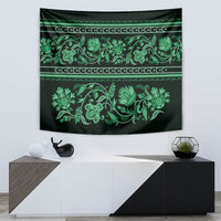 Azerbaijan Tapestry Traditional Pattern Ornament With Flowers Buta Green - Wonder Print Shop