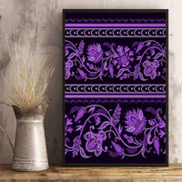 Azerbaijan Canvas Wall Art Traditional Pattern Ornament With Flowers Buta Violet LT9 - Wonder Print Shop