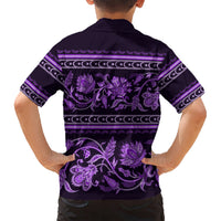 Azerbaijan Hawaiian Shirt Traditional Pattern Ornament With Flowers Buta Violet - Wonder Print Shop