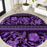 azerbaijan-round-carpet-traditional-pattern-ornament-with-flowers-buta-violet