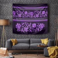 Azerbaijan Tapestry Traditional Pattern Ornament With Flowers Buta Violet - Wonder Print Shop