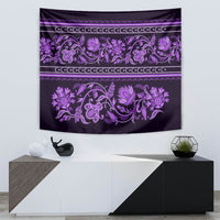 Azerbaijan Tapestry Traditional Pattern Ornament With Flowers Buta Violet - Wonder Print Shop