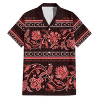 Azerbaijan Family Matching Mermaid Dress and Hawaiian Shirt Traditional Pattern Ornament With Flowers Buta Red LT9 - Wonder Print Shop