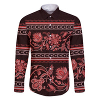 Azerbaijan Family Matching Short Sleeve Bodycon Dress and Hawaiian Shirt Traditional Pattern Ornament With Flowers Buta Red - Wonder Print Shop