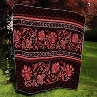 Azerbaijan Quilt Traditional Pattern Ornament With Flowers Buta Red - Wonder Print Shop