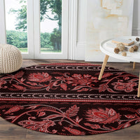 azerbaijan-round-carpet-traditional-pattern-ornament-with-flowers-buta-red