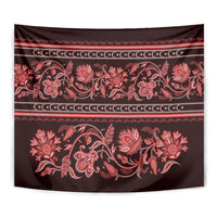 Azerbaijan Tapestry Traditional Pattern Ornament With Flowers Buta Red - Wonder Print Shop