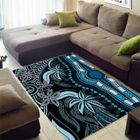 Polynesia Dashiki Area Rug Polynesia and Africa Traditional Special Together Blue LT9 - Wonder Print Shop