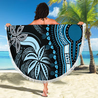 Polynesia Dashiki Beach Blanket Polynesia and Africa Traditional Special Together Blue LT9 - Wonder Print Shop