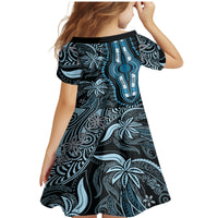 Polynesia Dashiki Family Matching Mermaid Dress and Hawaiian Shirt Polynesia and Africa Traditional Special Together Blue LT9 - Wonder Print Shop