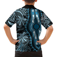 Polynesia Dashiki Hawaiian Shirt Polynesia and Africa Traditional Special Together Blue - Wonder Print Shop