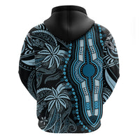 Polynesia Dashiki Hoodie Polynesia and Africa Traditional Special Together Blue - Wonder Print Shop