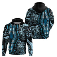 Polynesia Dashiki Hoodie Polynesia and Africa Traditional Special Together Blue - Wonder Print Shop