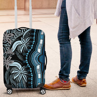 Polynesia Dashiki Luggage Cover Polynesia and Africa Traditional Special Together Blue - Wonder Print Shop