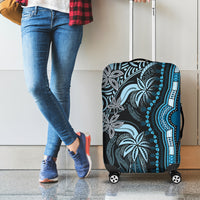 Polynesia Dashiki Luggage Cover Polynesia and Africa Traditional Special Together Blue - Wonder Print Shop