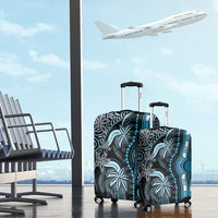 Polynesia Dashiki Luggage Cover Polynesia and Africa Traditional Special Together Blue - Wonder Print Shop