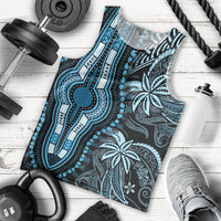 Polynesia Dashiki Men Tank Top Polynesia and Africa Traditional Special Together Blue - Wonder Print Shop