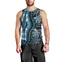 Polynesia Dashiki Men Tank Top Polynesia and Africa Traditional Special Together Blue - Wonder Print Shop