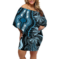 Polynesia Dashiki Off Shoulder Short Dress Polynesia and Africa Traditional Special Together Blue - Wonder Print Shop