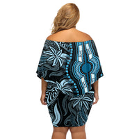 Polynesia Dashiki Off Shoulder Short Dress Polynesia and Africa Traditional Special Together Blue - Wonder Print Shop