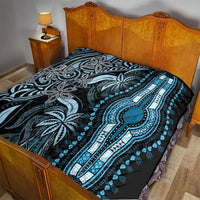 Polynesia Dashiki Quilt Polynesia and Africa Traditional Special Together Blue - Wonder Print Shop