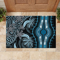 Polynesia Dashiki Rubber Doormat Polynesia and Africa Traditional Special Together Blue - Wonder Print Shop