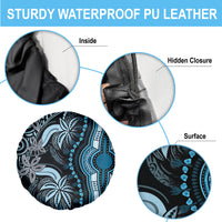 Polynesia Dashiki Spare Tire Cover Polynesia and Africa Traditional Special Together Blue - Wonder Print Shop