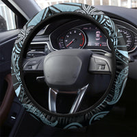 Polynesia Dashiki Steering Wheel Cover Polynesia and Africa Traditional Special Together Blue - Wonder Print Shop
