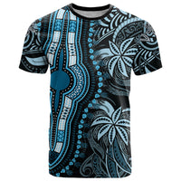 Polynesia Dashiki T Shirt Polynesia and Africa Traditional Special Together Blue - Wonder Print Shop