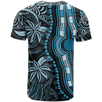 Polynesia Dashiki T Shirt Polynesia and Africa Traditional Special Together Blue - Wonder Print Shop
