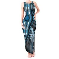 Polynesia Dashiki Tank Maxi Dress Polynesia and Africa Traditional Special Together Blue - Wonder Print Shop