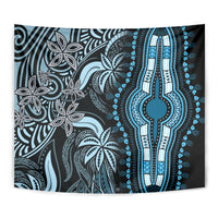 Polynesia Dashiki Tapestry Polynesia and Africa Traditional Special Together Blue - Wonder Print Shop