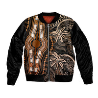 Polynesia Dashiki Bomber Jacket Polynesia and Africa Traditional Special Together Gold LT9 - Wonder Print Shop